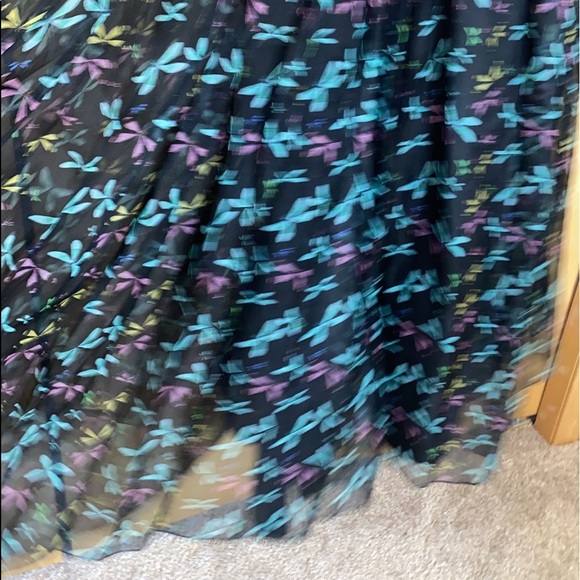 ROCHAS Strapless long dress - dragon fly pattern - Picture 6 of 16